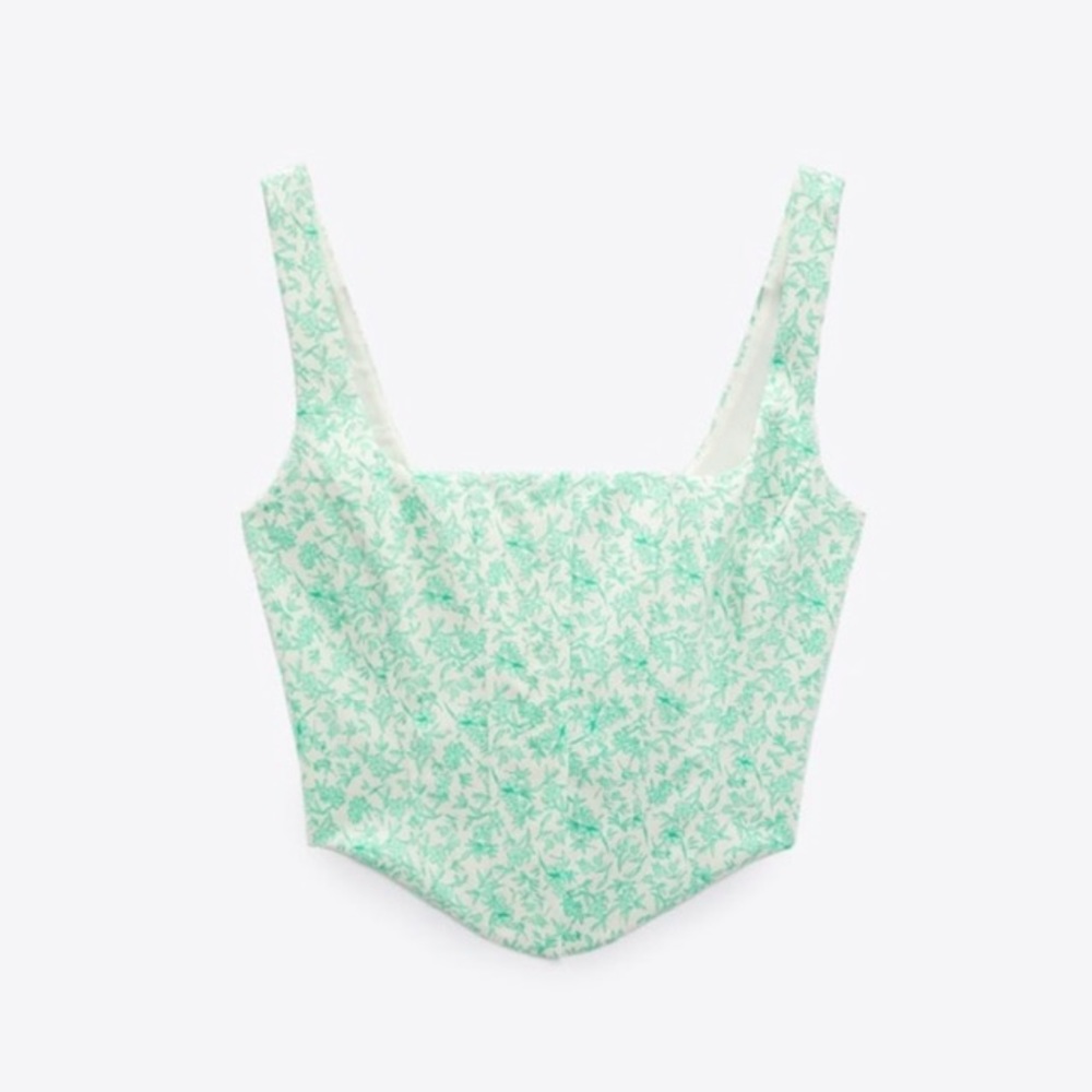 Zara Poplin corset top Medium